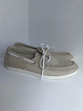 Ugg Murray Beach Moc Gray Suede Boat Shoes Low Top Lace Up Mens Size 12 EUC